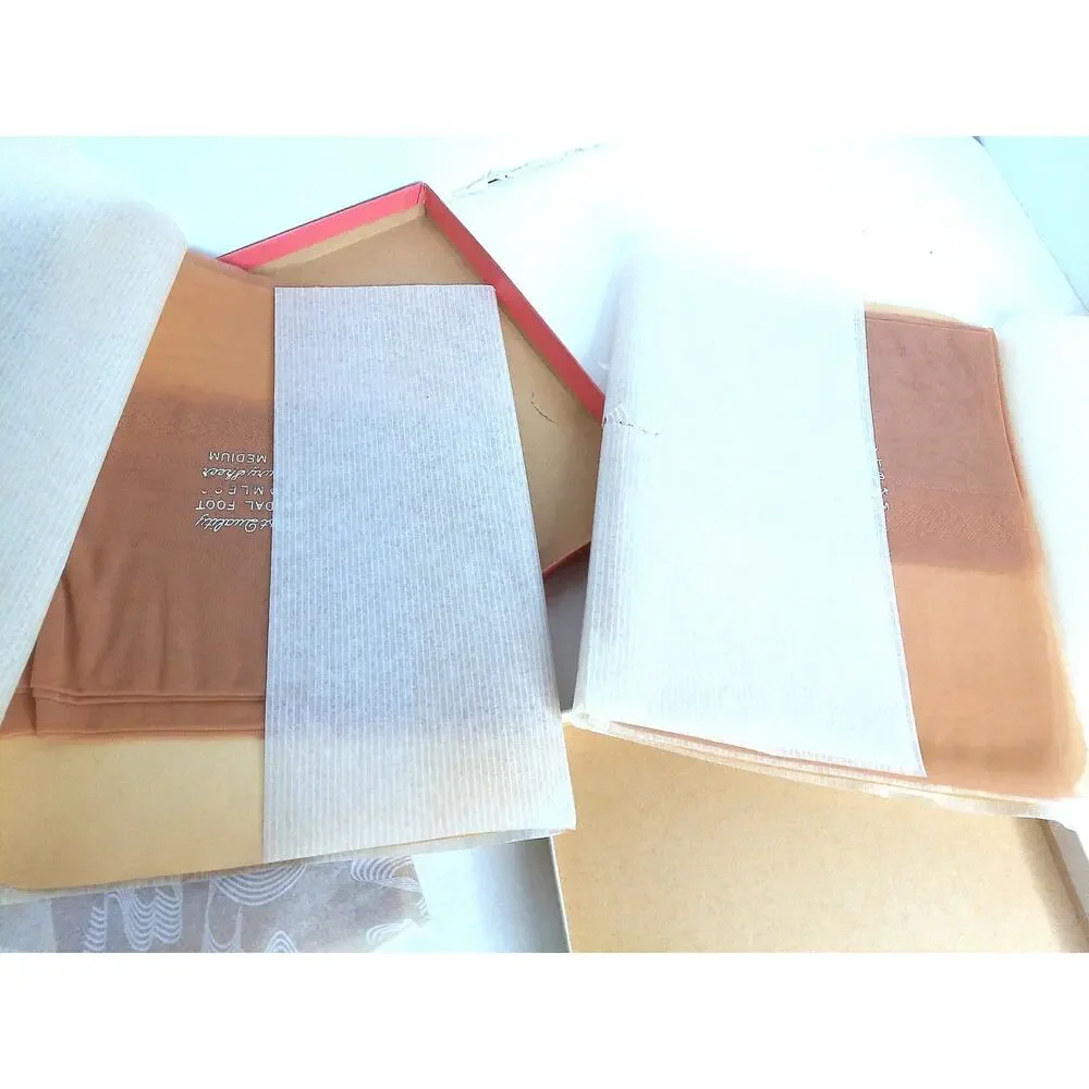 Vintage Tru Tone Silversheen Stockings Hosiery Sandalfoot Tan Size 10M SET OF 3